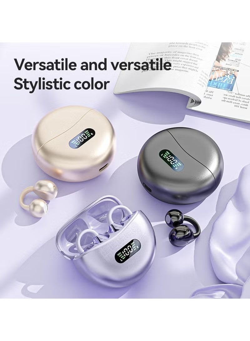 NexusTek 2026 Flagship Edition TWC True Wireless Bluetooth Earbuds, Bluetooth 5.49 Ultra Low Latency, 8H Single Charge, 60H Total Playback, LED Power Display, Immersive Sound, Compatible with Apple Huawei etc, Classic Black - Image 5